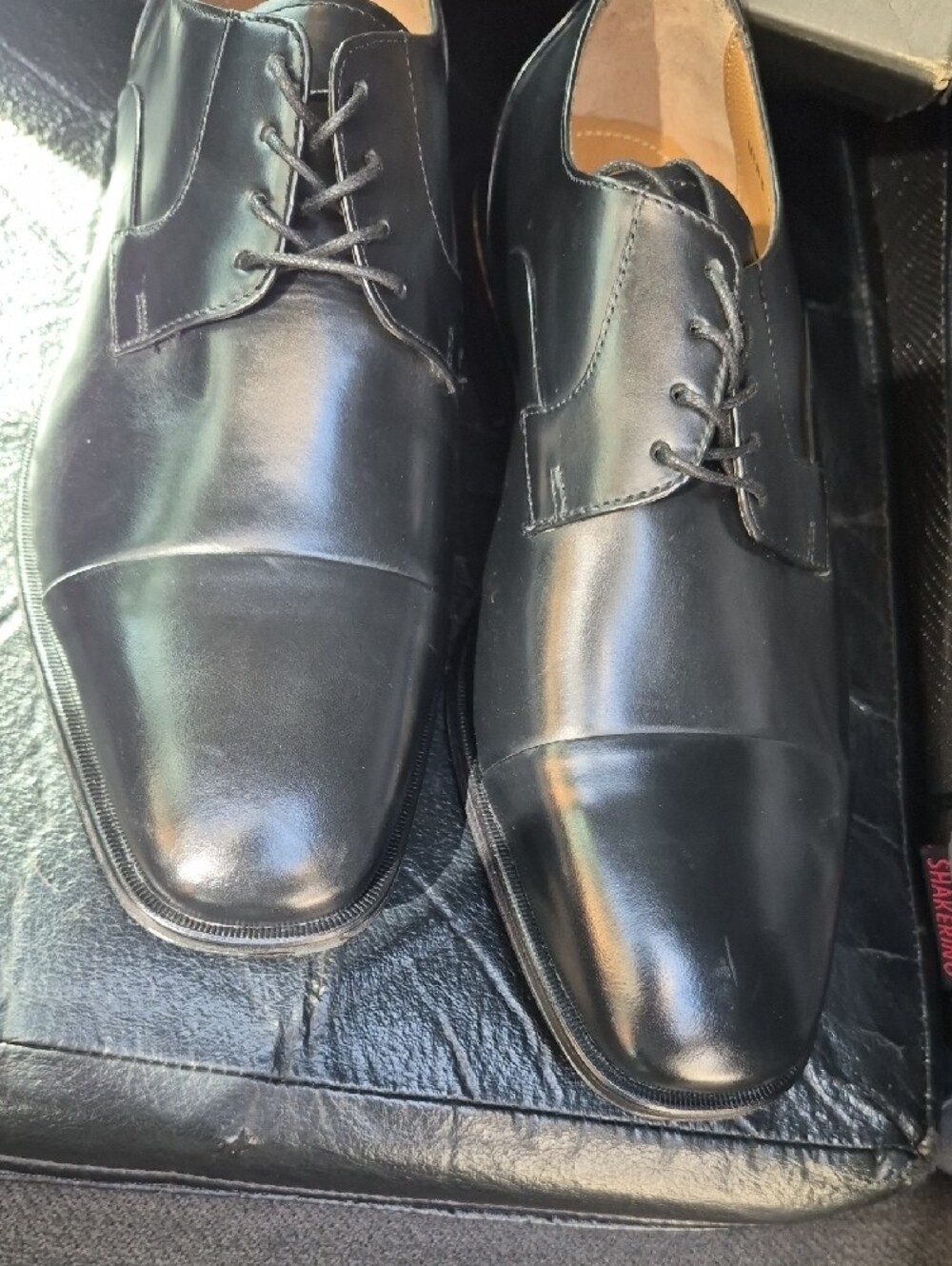 Florsheim Imperial Black Leather Cap-Toe Oxfords
